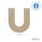Wooden Letter U 12 inch or 8 inch, Unfinished Large Wood Letters for Crafts | Woodpeckers